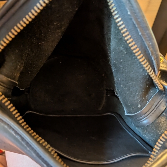 VINTAGE Coach HELEN Black Leather Bucket Shoulder Crossbody Bag K6M 9953 - Picture 3 of 16